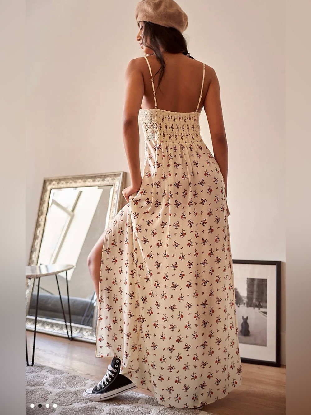 Free People Intimately FP Out & About Floral Lace Maxi Slip Dress NWT Medium - Picture 2 of 12